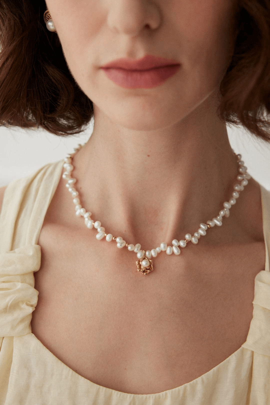 Camellia Vintage Pearl Necklace OR0100