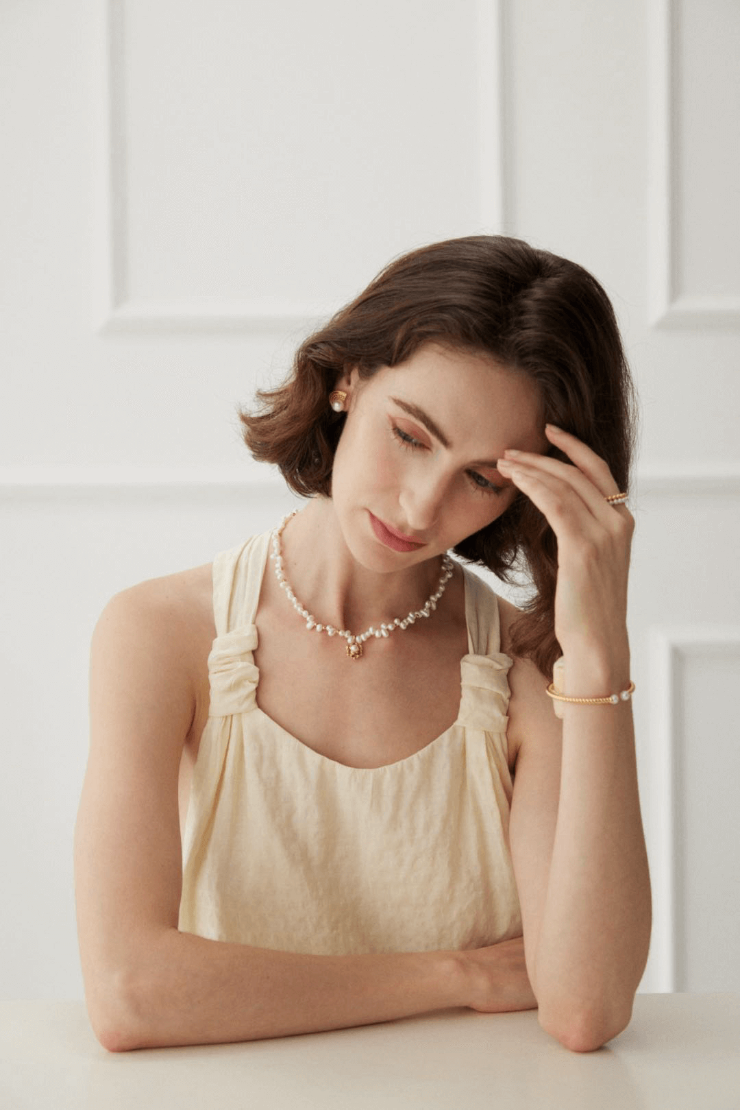 Camellia Vintage Pearl Necklace OR0100