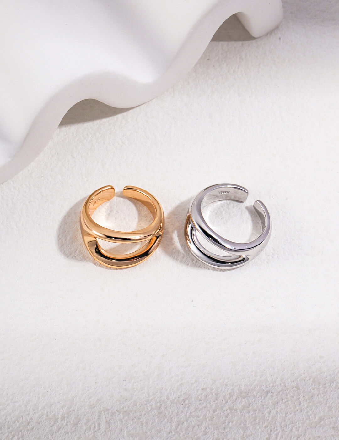 Silver Open Adjustable Ring J0079-1