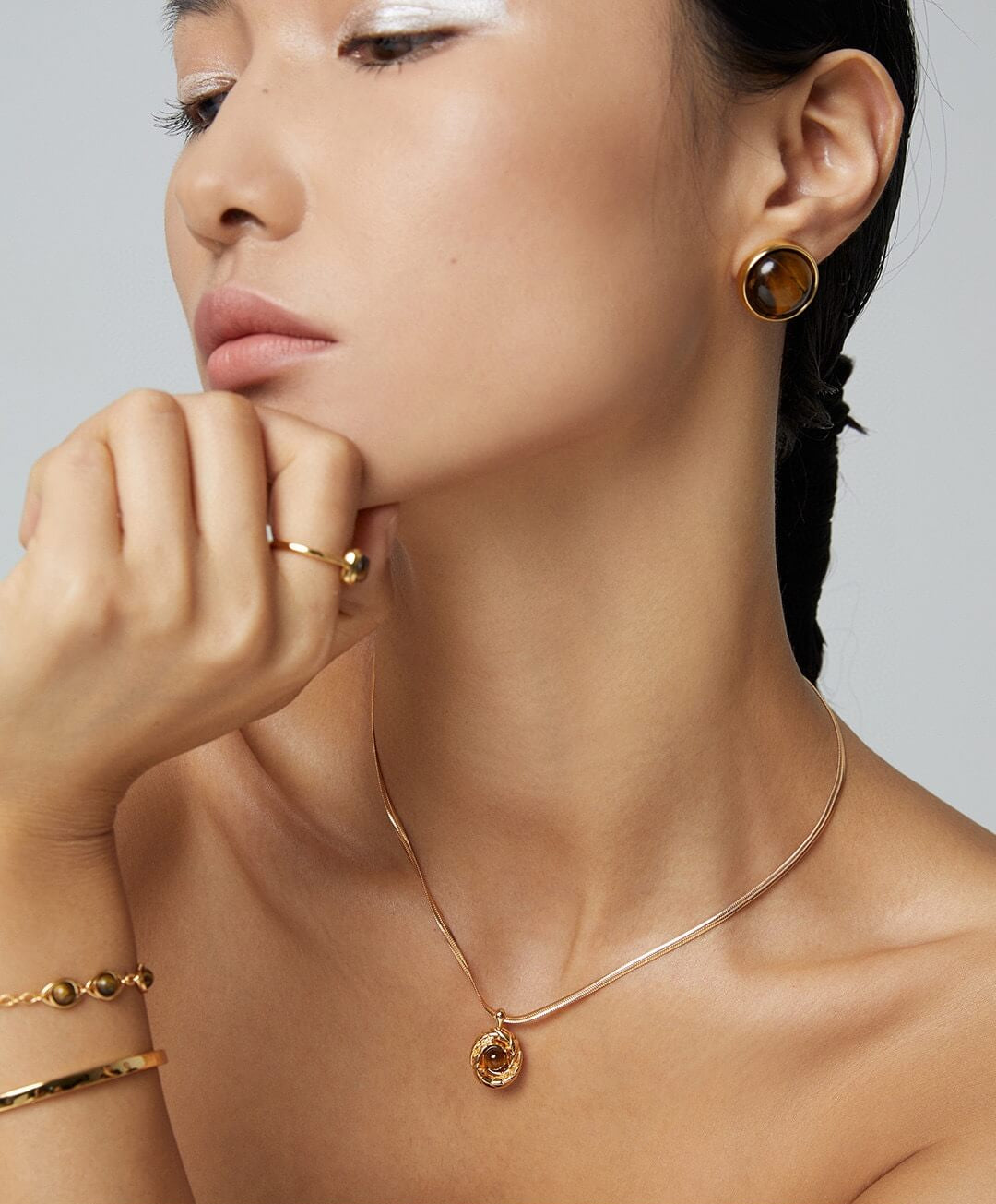 Natural Stone Fashion Necklace D0353