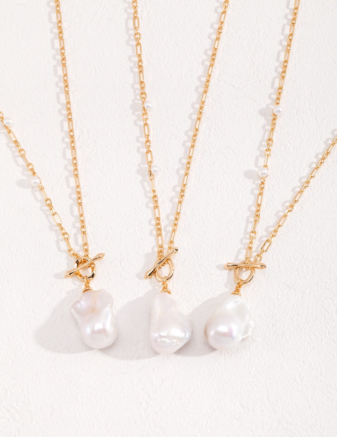 Baroque Pearl Necklace D0350