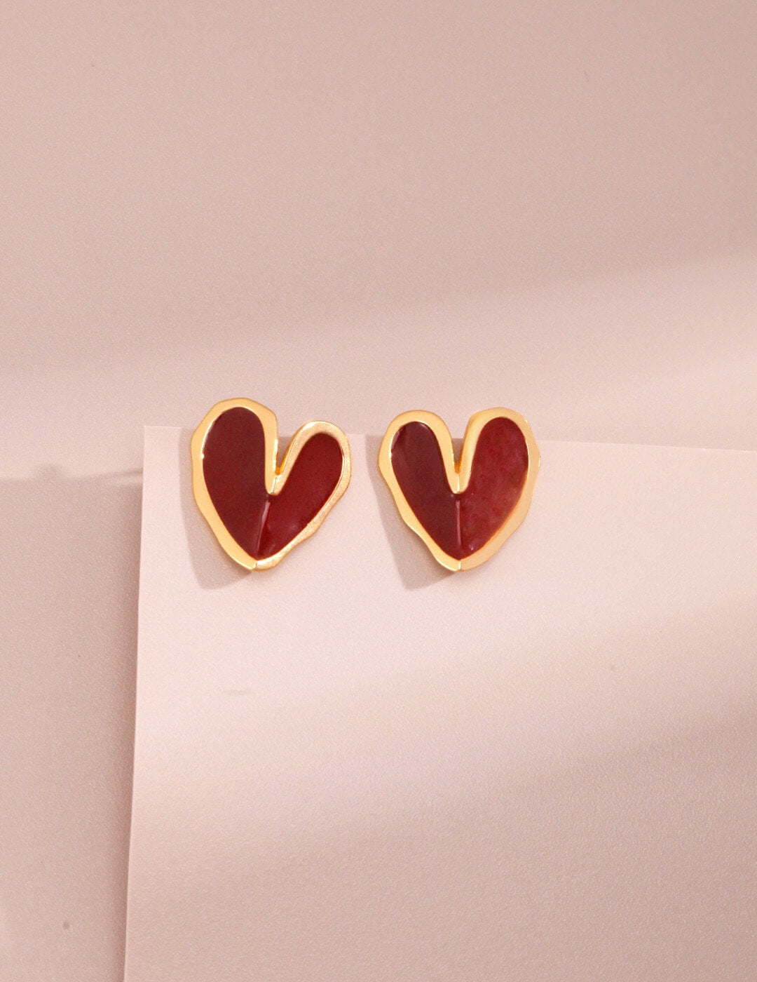 Red Oil-drop Glaze Earrings E0567