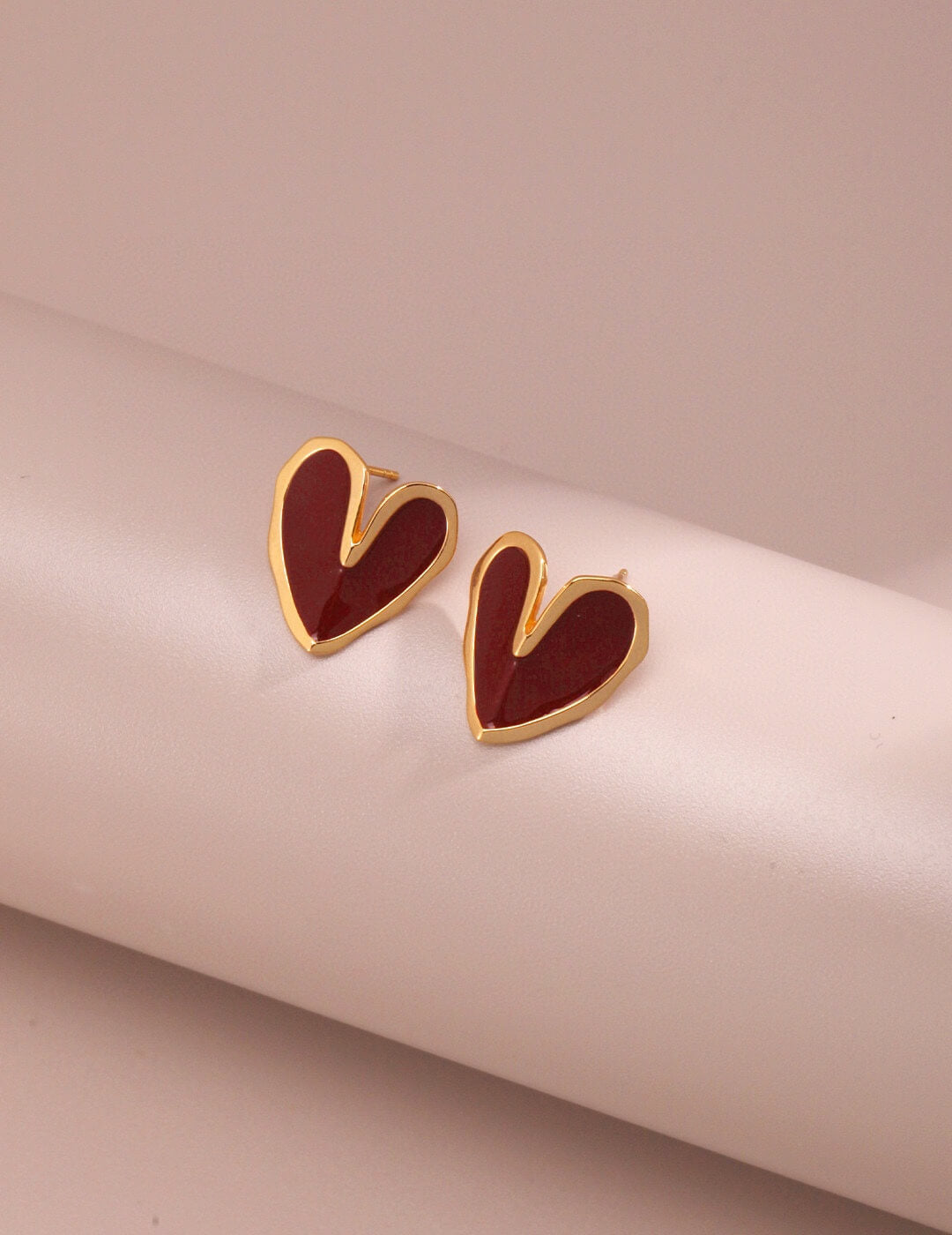 Red Oil-drop Glaze Earrings E0567