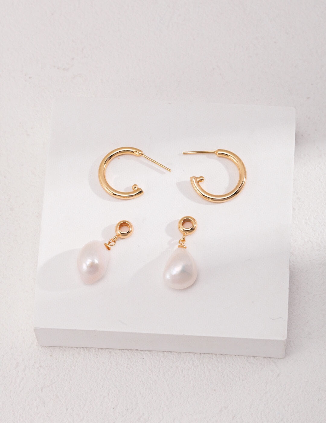 Baroque Pearl Earrings with 2 Wearing Ways E0696