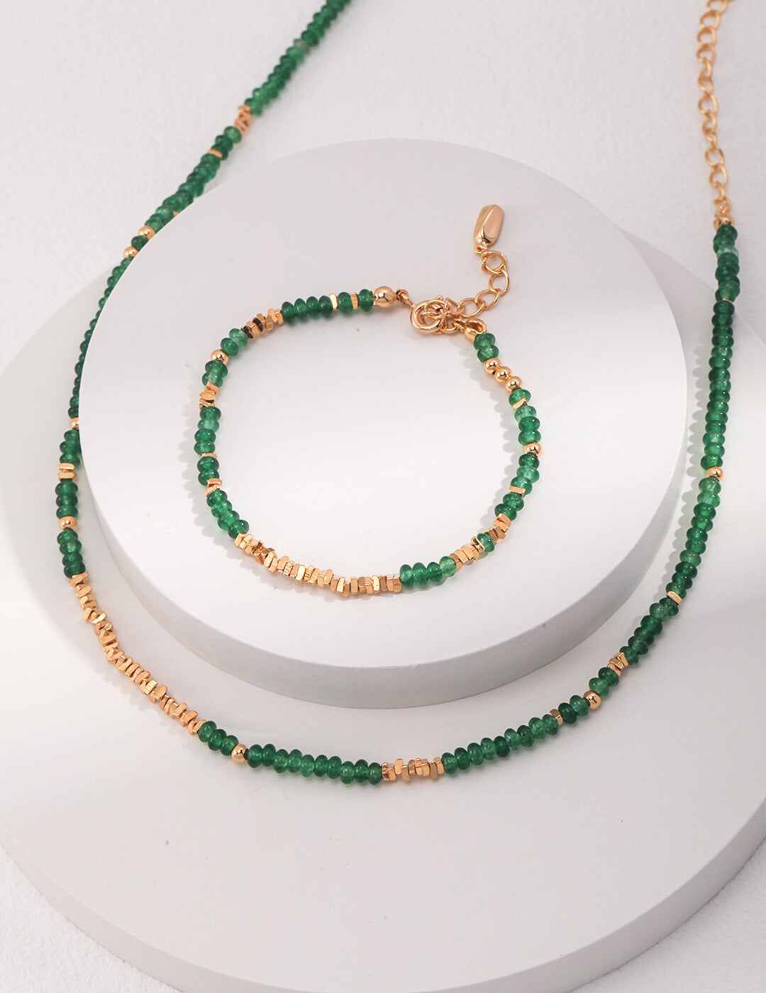 Sterling Silver Emerald Necklace D0427