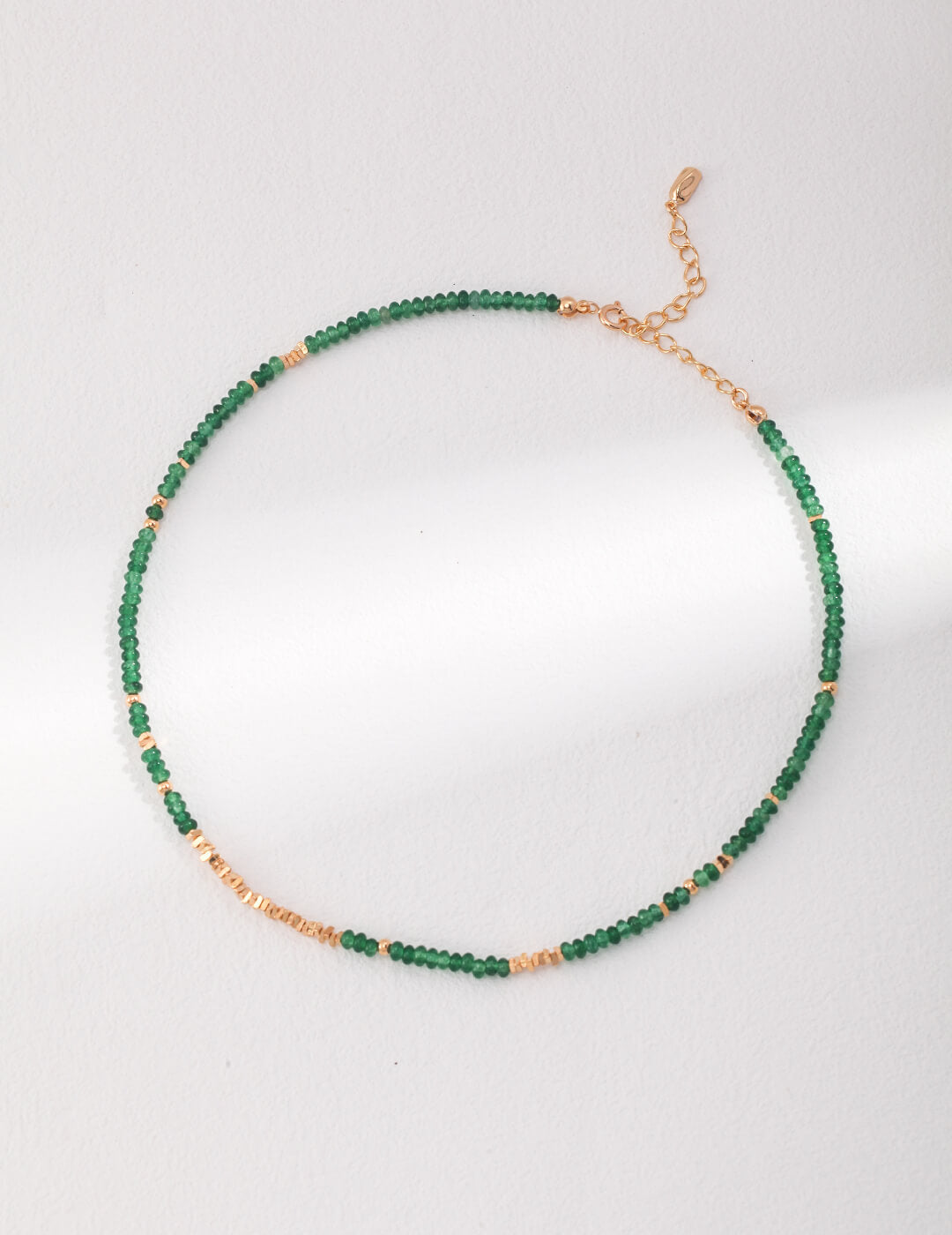 Sterling Silver Emerald Necklace D0427