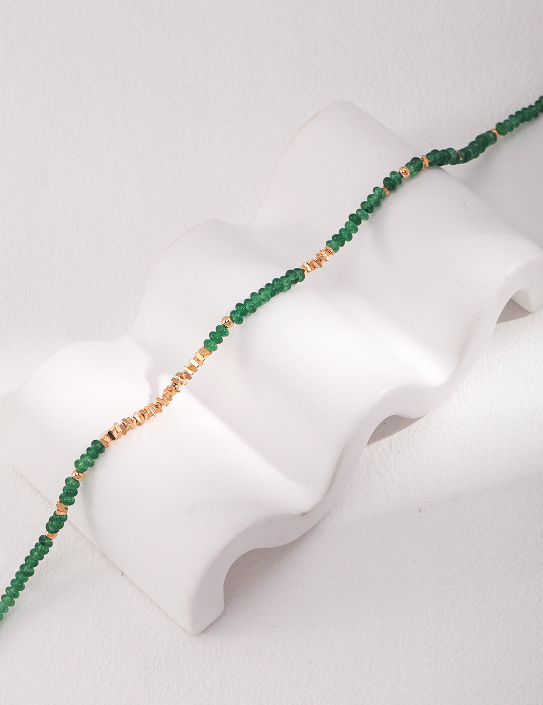 Sterling Silver Emerald Necklace D0427