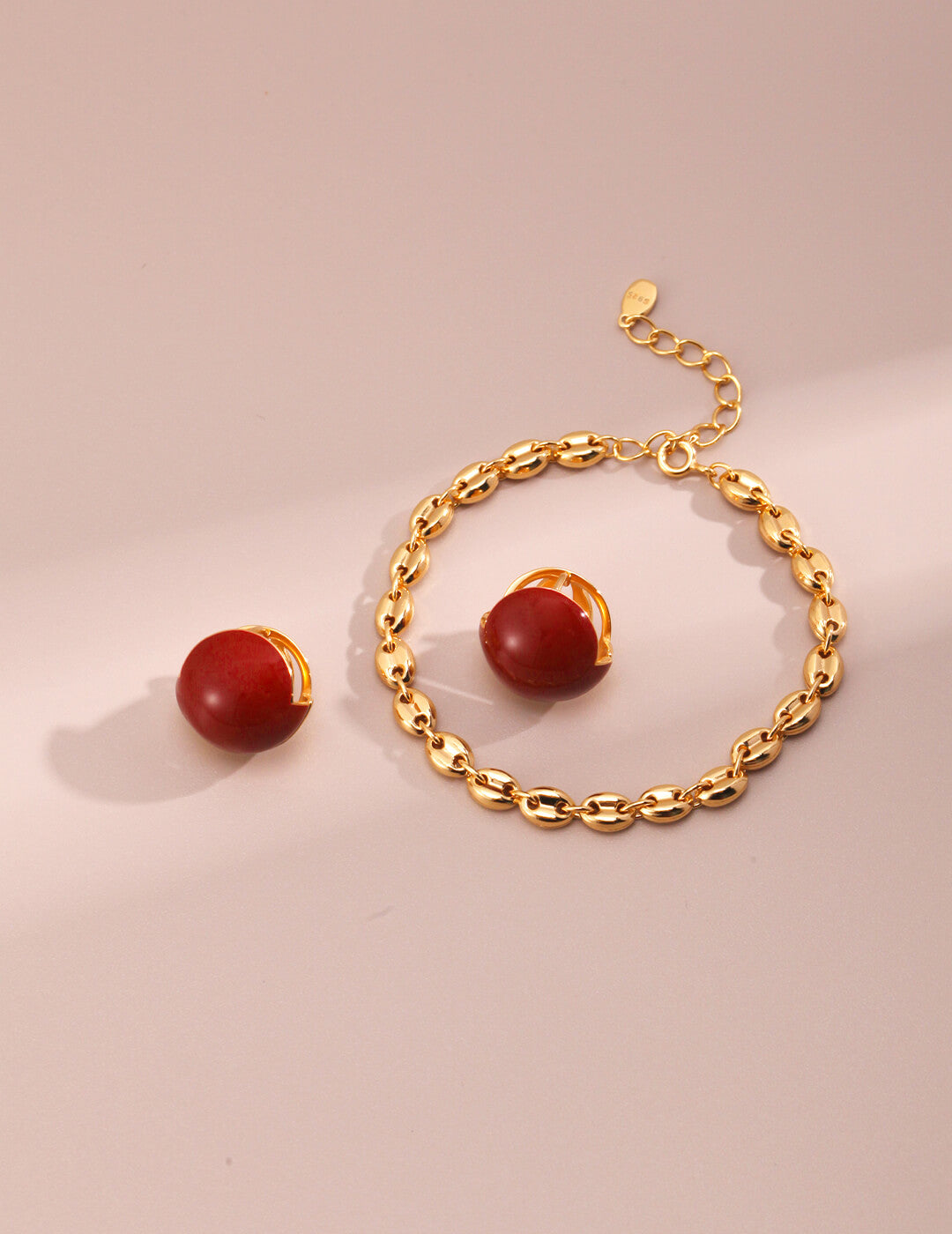 Red Oil-drop Glaze Earrings E0594