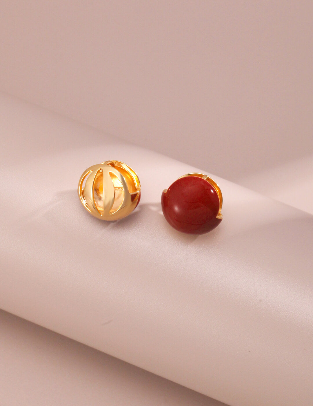 Red Oil-drop Glaze Earrings E0594