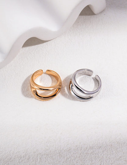 Silver Open Adjustable Ring J0079-1