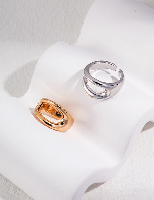 Silver Open Adjustable Ring J0079-1