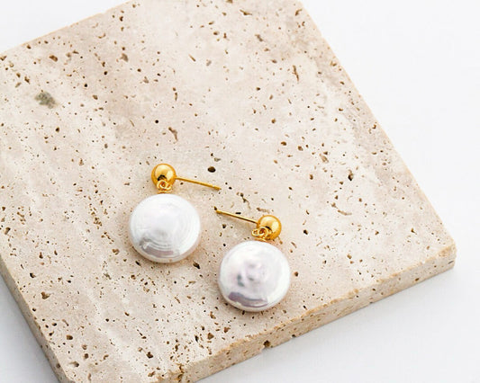 Baroque Natural Pearl Stud Earrings E0697