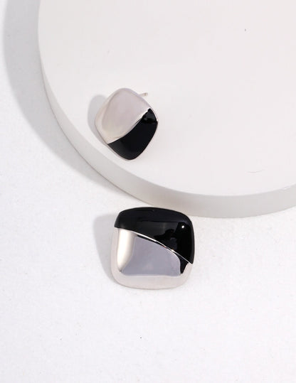 Red Oil-drop Glaze Earrings E0794