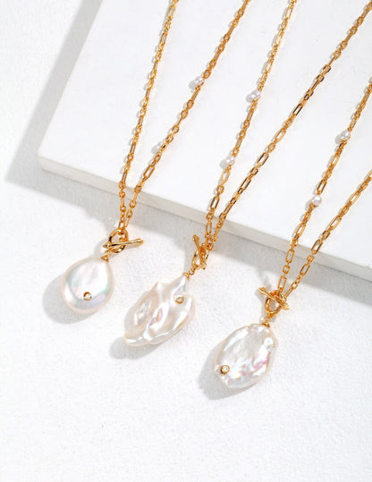 Baroque Pearl Necklace D0350