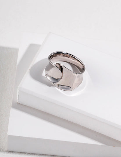 Sterling Silver Concave Rings J0068
