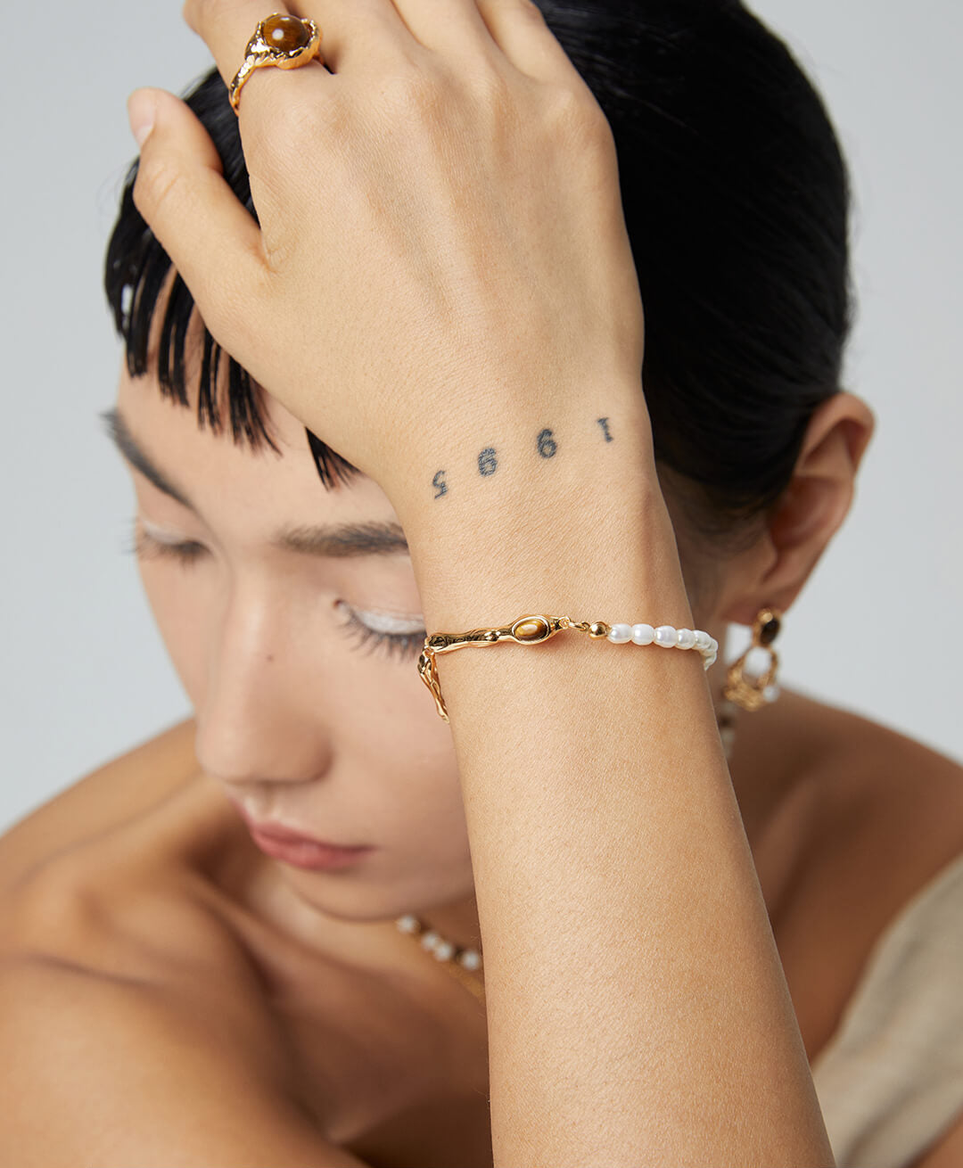 Sterling Silver Tiger's Eye Bracelet SL0086