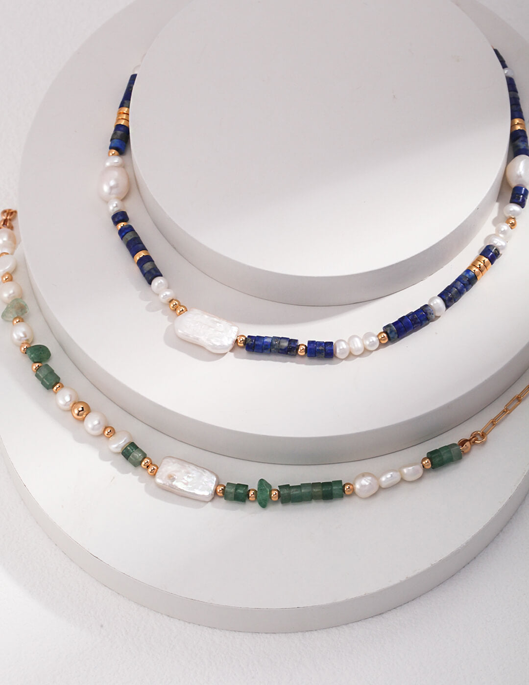 Sterling Silver Lapis Lazuli Pearl Necklace D0425