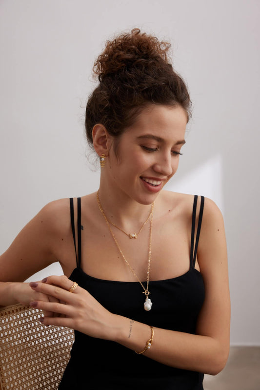 Baroque Pearl Necklace D0350