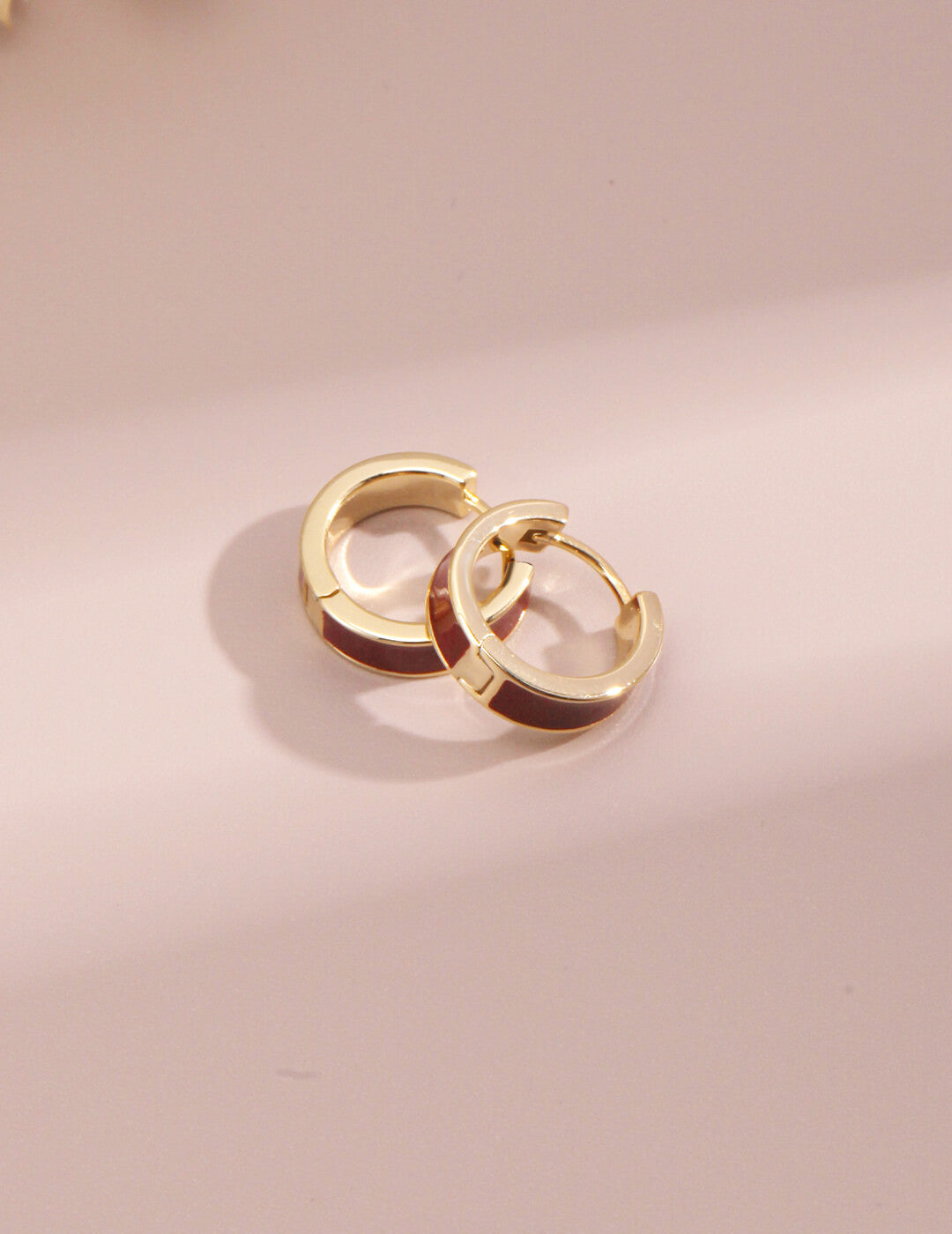 Red Oil-drop Glaze Earrings E0677