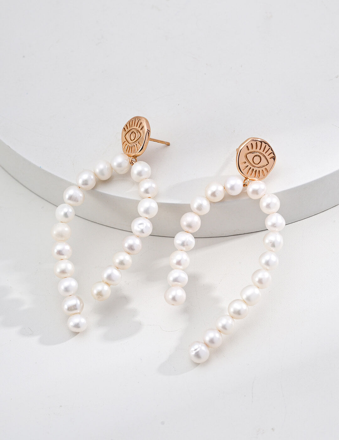 Long Natural Pearl Earrings E0701