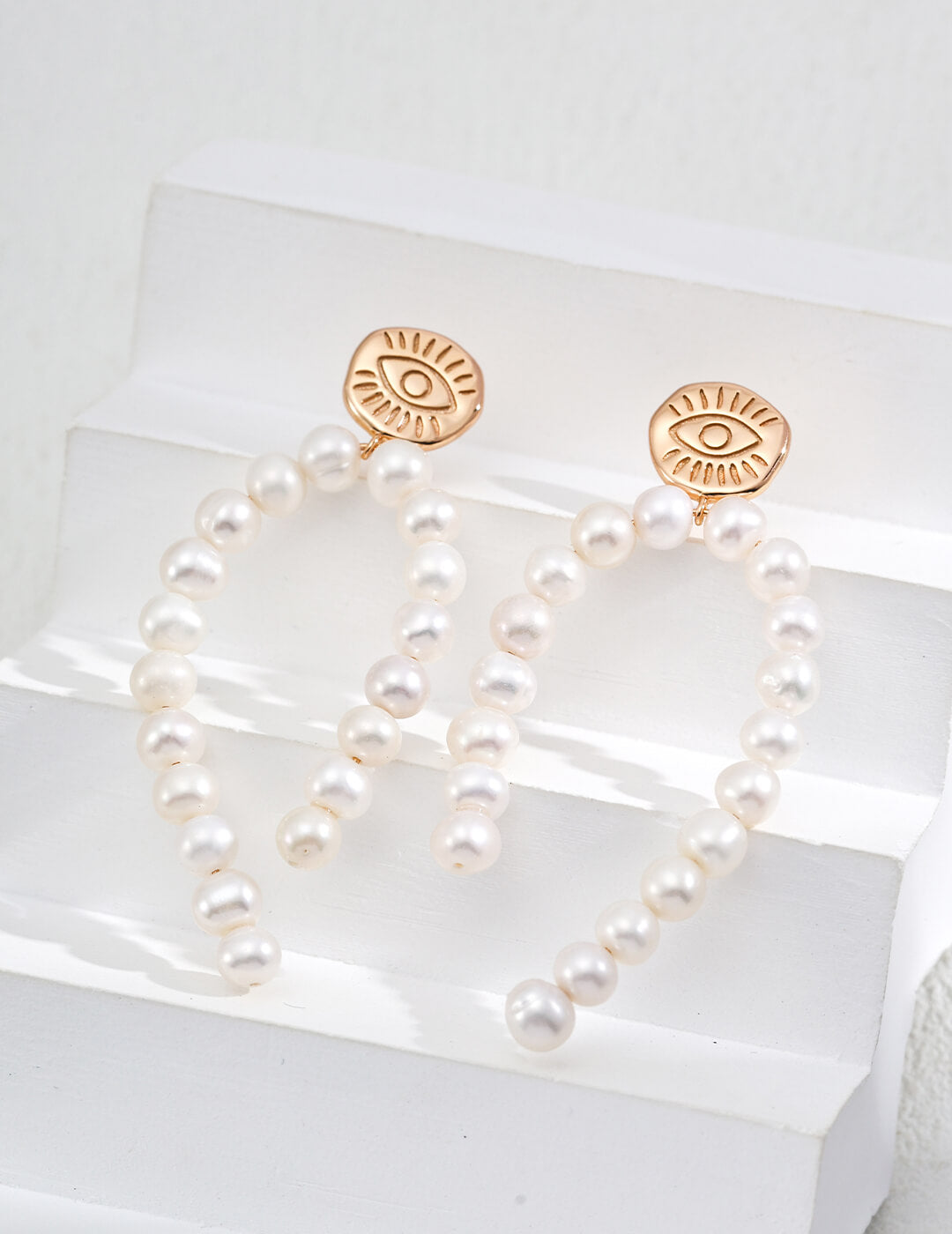 Long Natural Pearl Earrings E0701